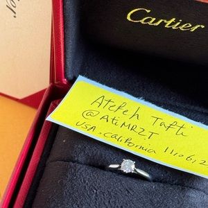 🛑🎉SOLD🎉🛑 Authentic Cartier solitaire 1895 ring set with 0.35 ct diamonds